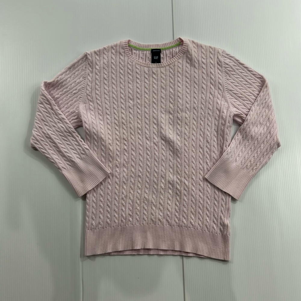 505. GAP gapstretch Light Pink Cable Knit Women's Sweater (L)